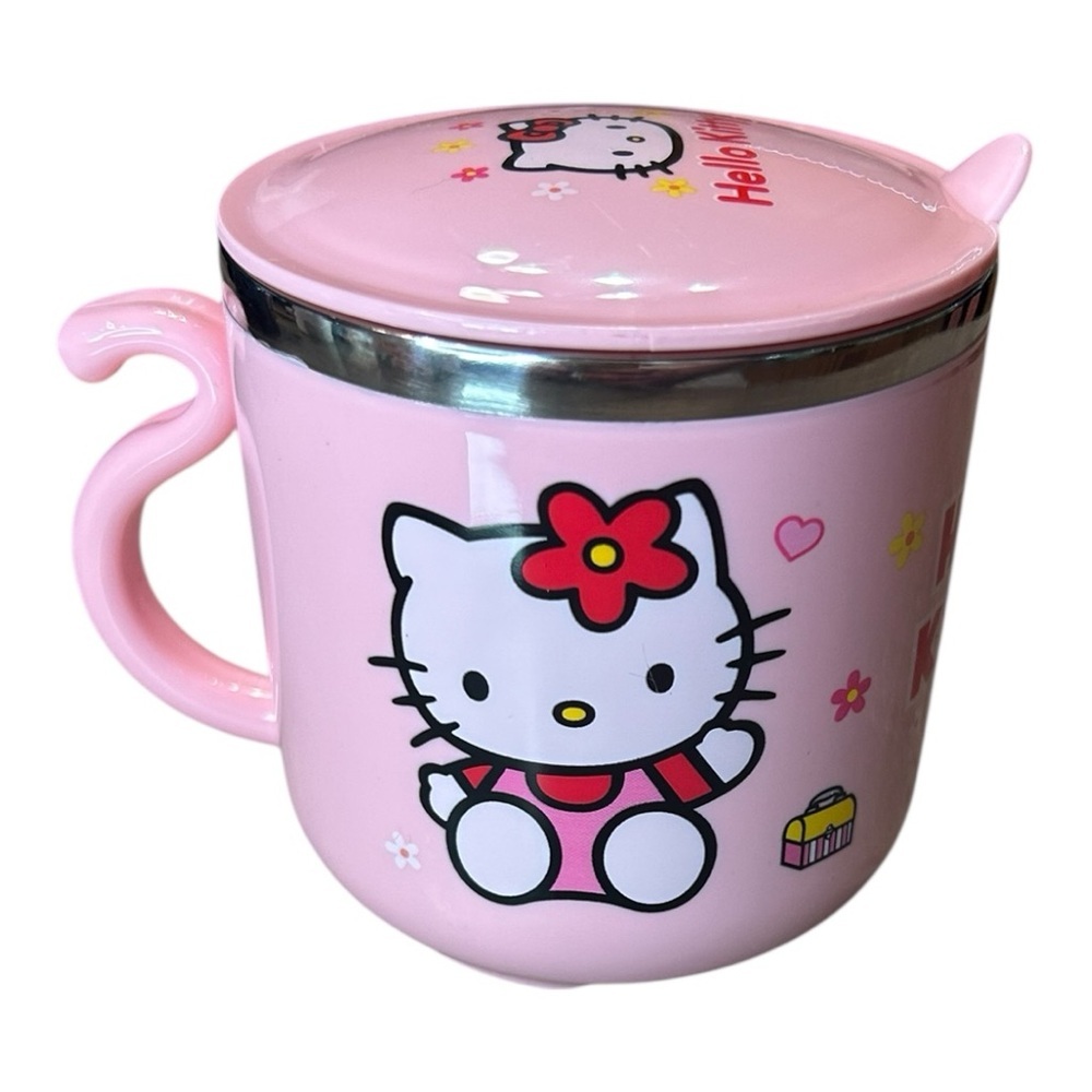 Hello Kitty Pink  Mug with Lid